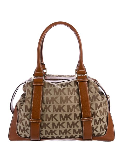 michael kors canvas handbag|Michael Kors signature canvas tote.